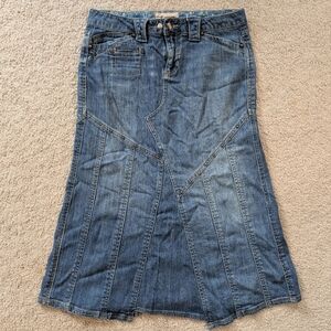 Candie's Vintage Blue Denim Midi Skirt